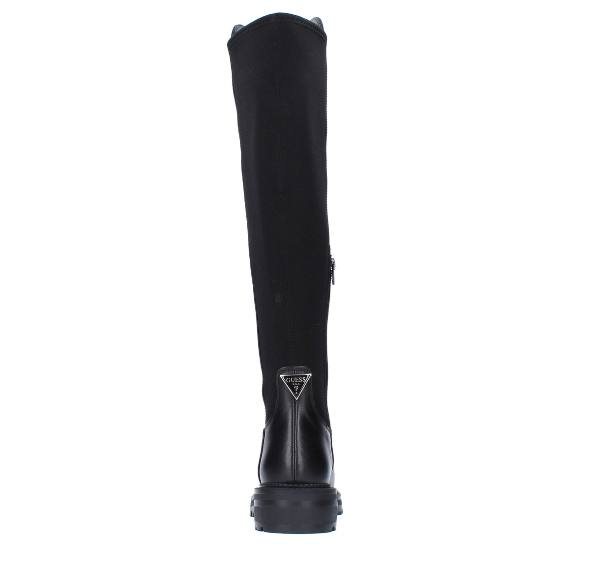 Stivali in pelle e tessuto elasticizzato 