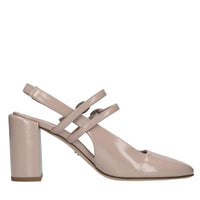 Décolleté slingback in pelle 