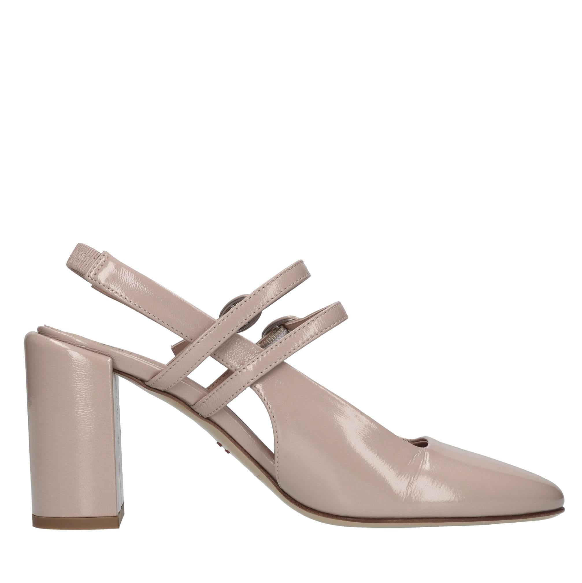 Décolleté slingback in pelle 