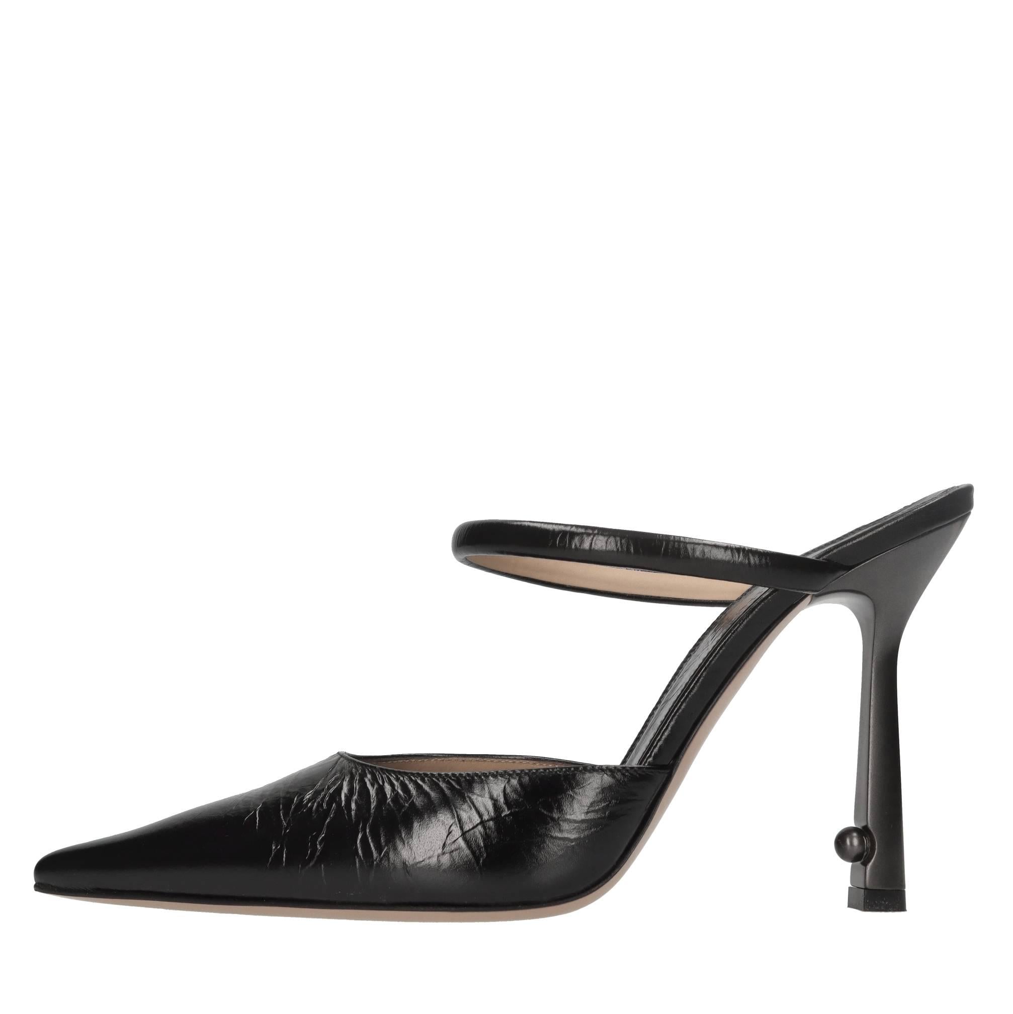 Mules Lollipop Metal in pelle 