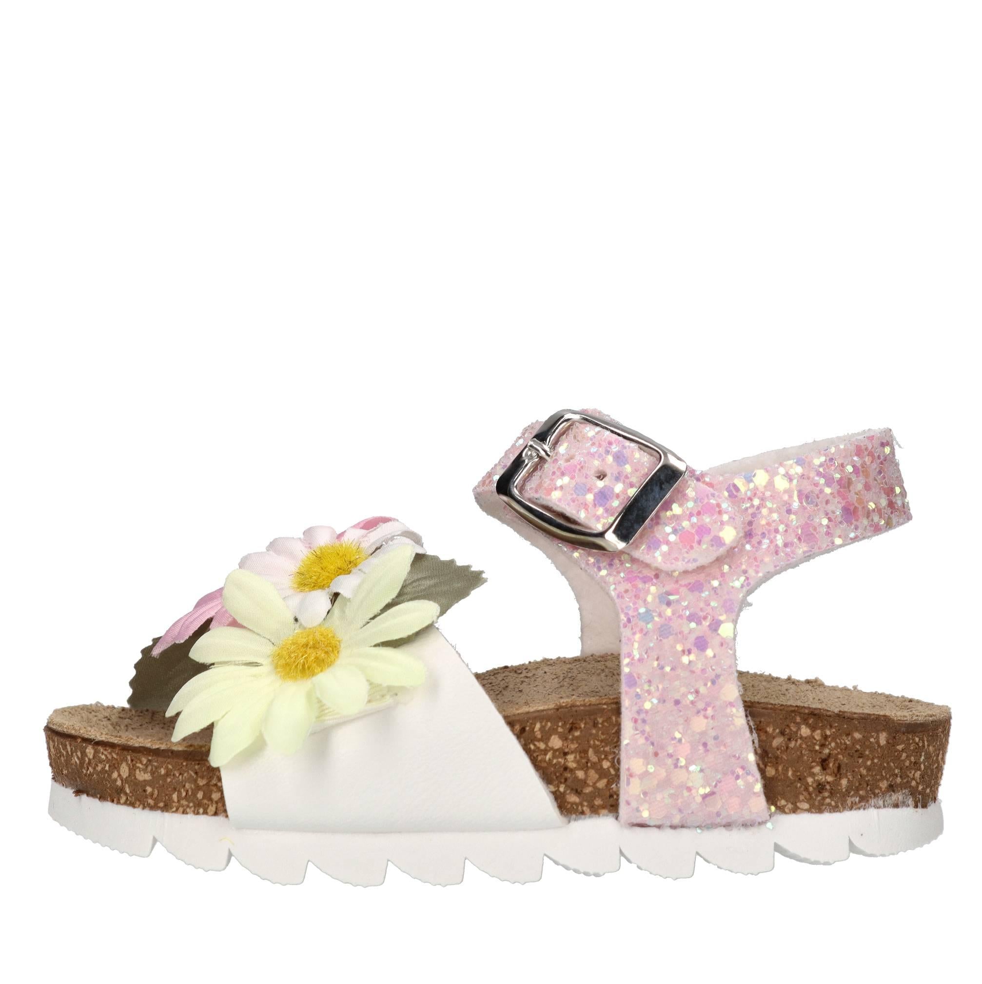 Sandali in ecopelle e glitter 
