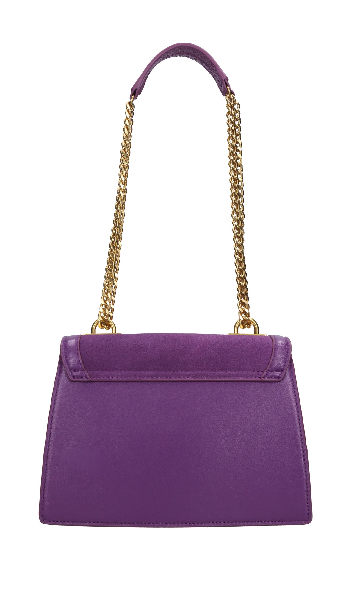 Borsa irregular small in pelle e camoscio 