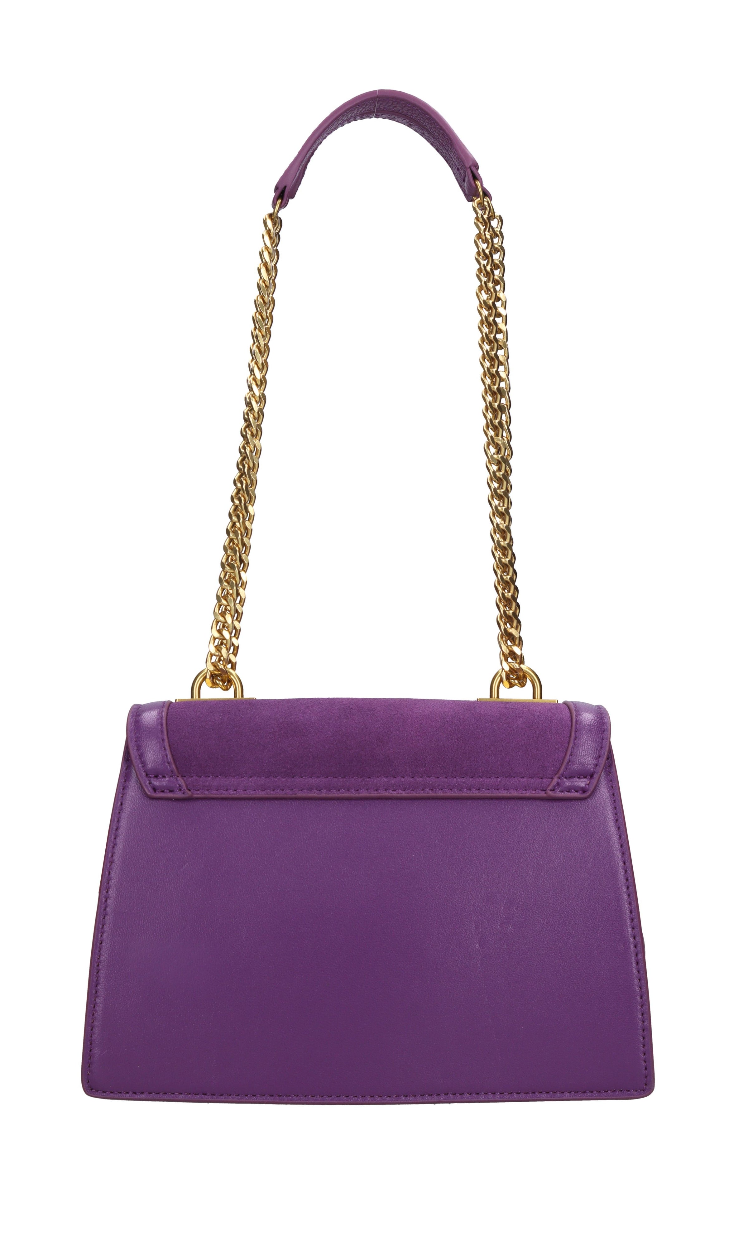 Borsa irregular small in pelle e camoscio 