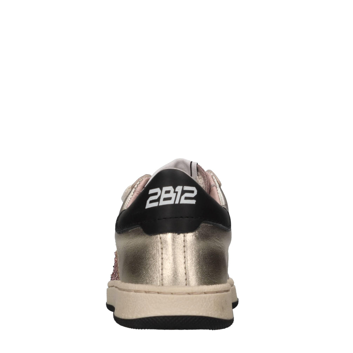 Sneakers in pelle camoscio e glitter 