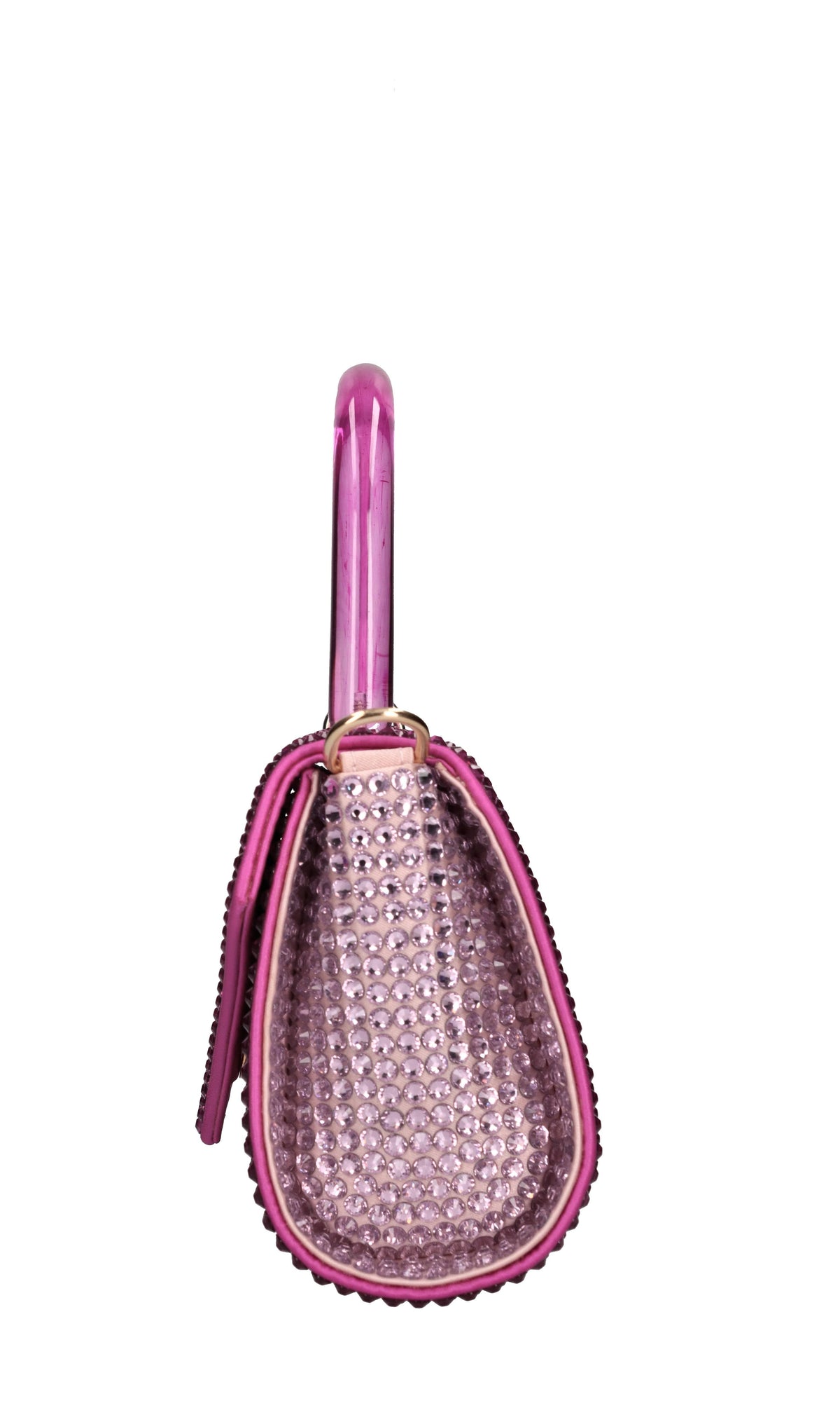 Borsa mini Cookie in raso e strass 
