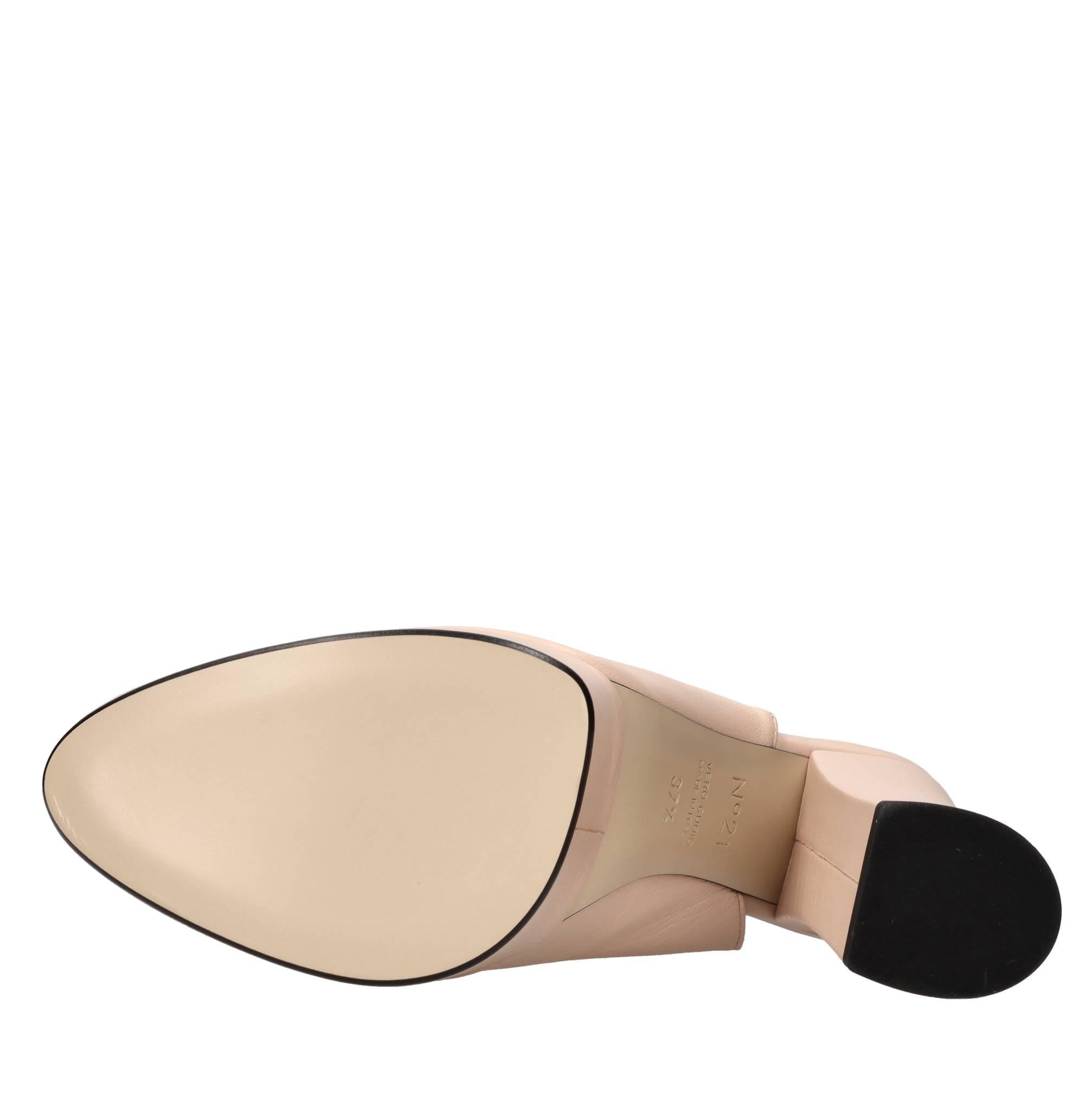 Décolleté slingback in pelle 