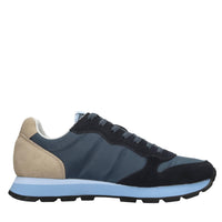 Sneakers in camoscio e tessuto 