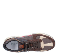 Sneakers in camoscio pelle e tessuto 