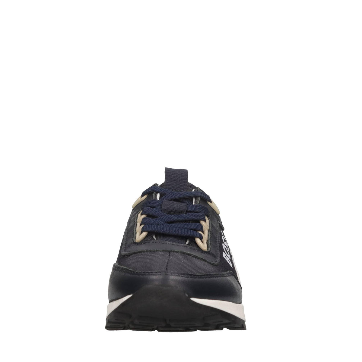Sneakers in pelle e tessuto 