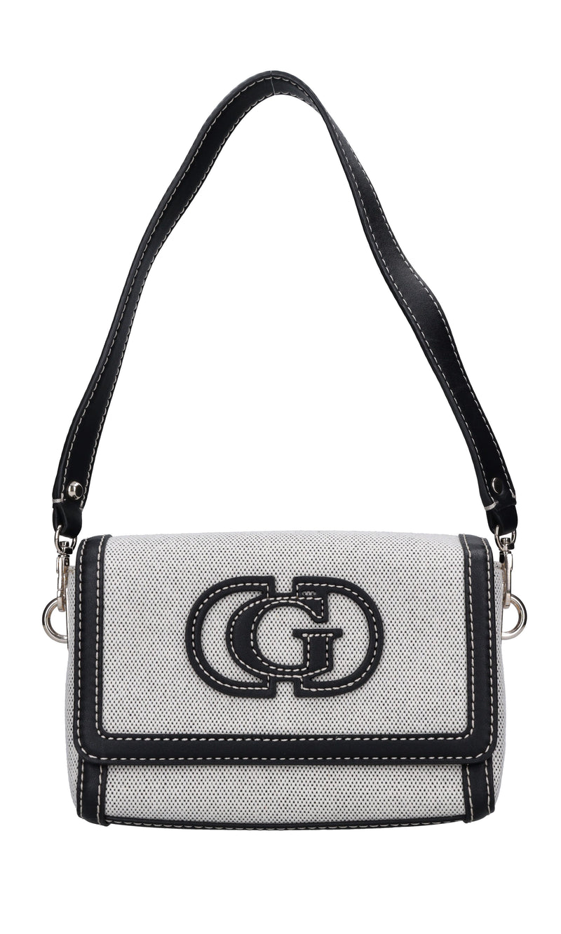Borsa in tessuto ed ecopelle 
