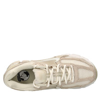 Sneakers in pelle e tessuto 
