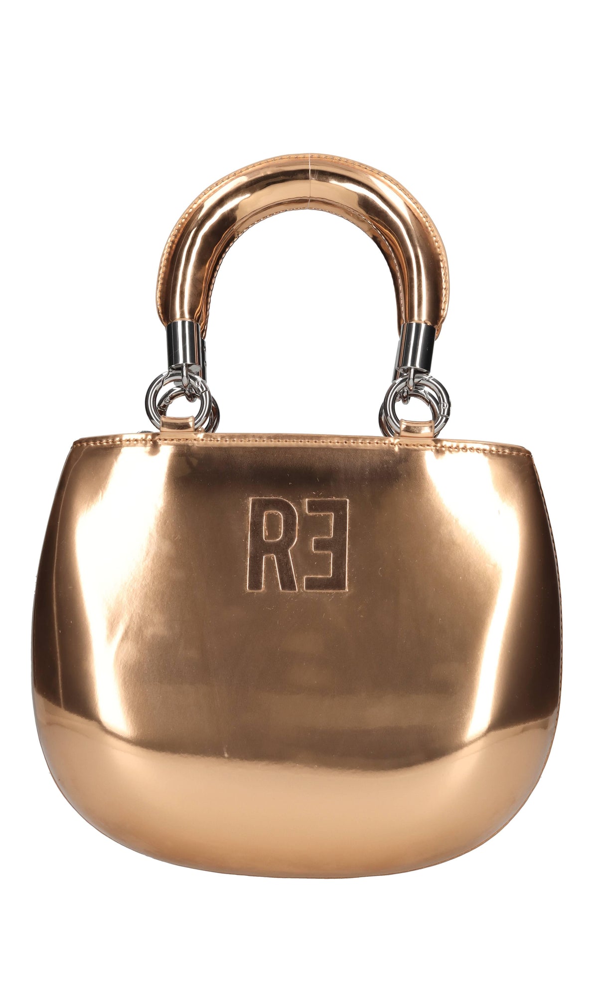 Borsa in pelle specchiata 