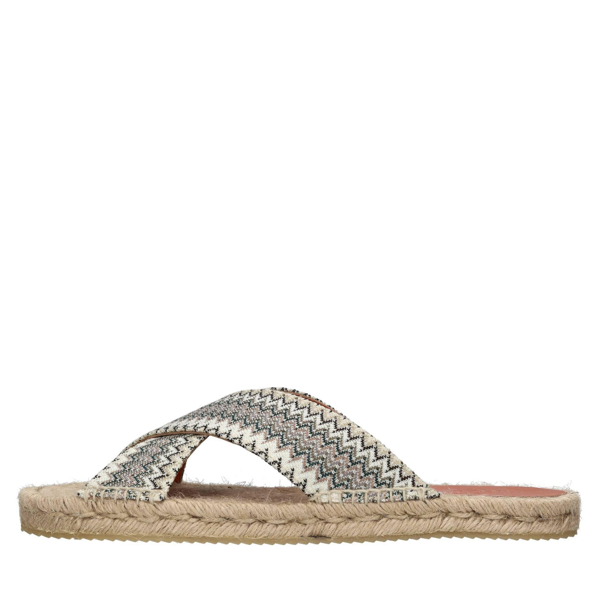 Mules in tessuto zig zag 