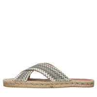 Mules in tessuto zig zag 