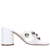 Mules in pelle e borchie 