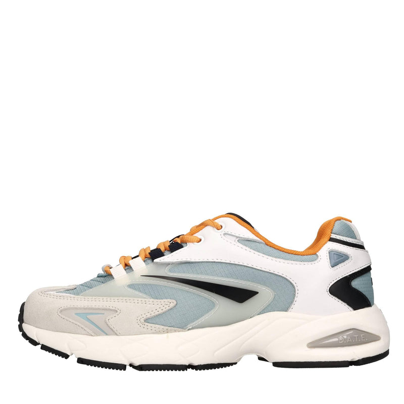 Sneakers in pelle e tessuto 