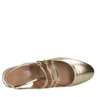 Décolleté slingback in pelle 