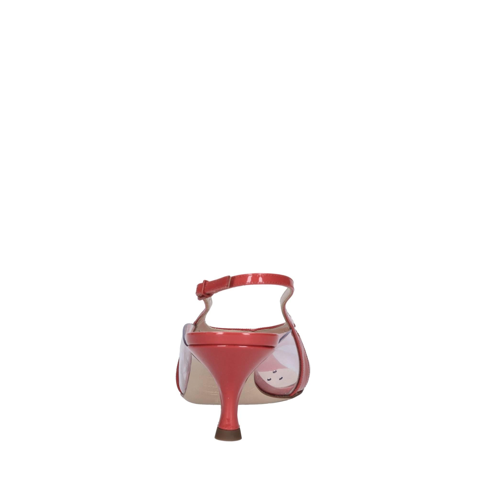 Décolleté slingback in plexi e vernice 