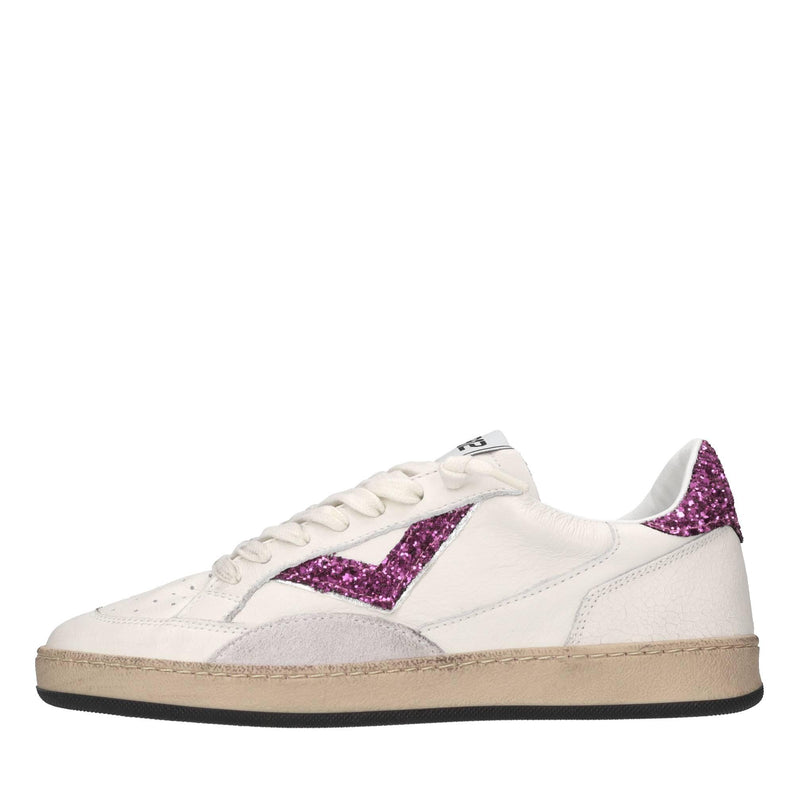 Sneakers in pelle e glitter 
