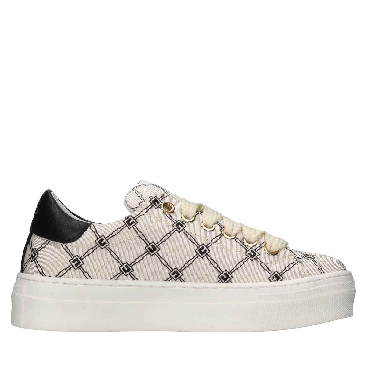 Sneakers in pelle e tessuto 