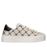 Sneakers in pelle e tessuto 