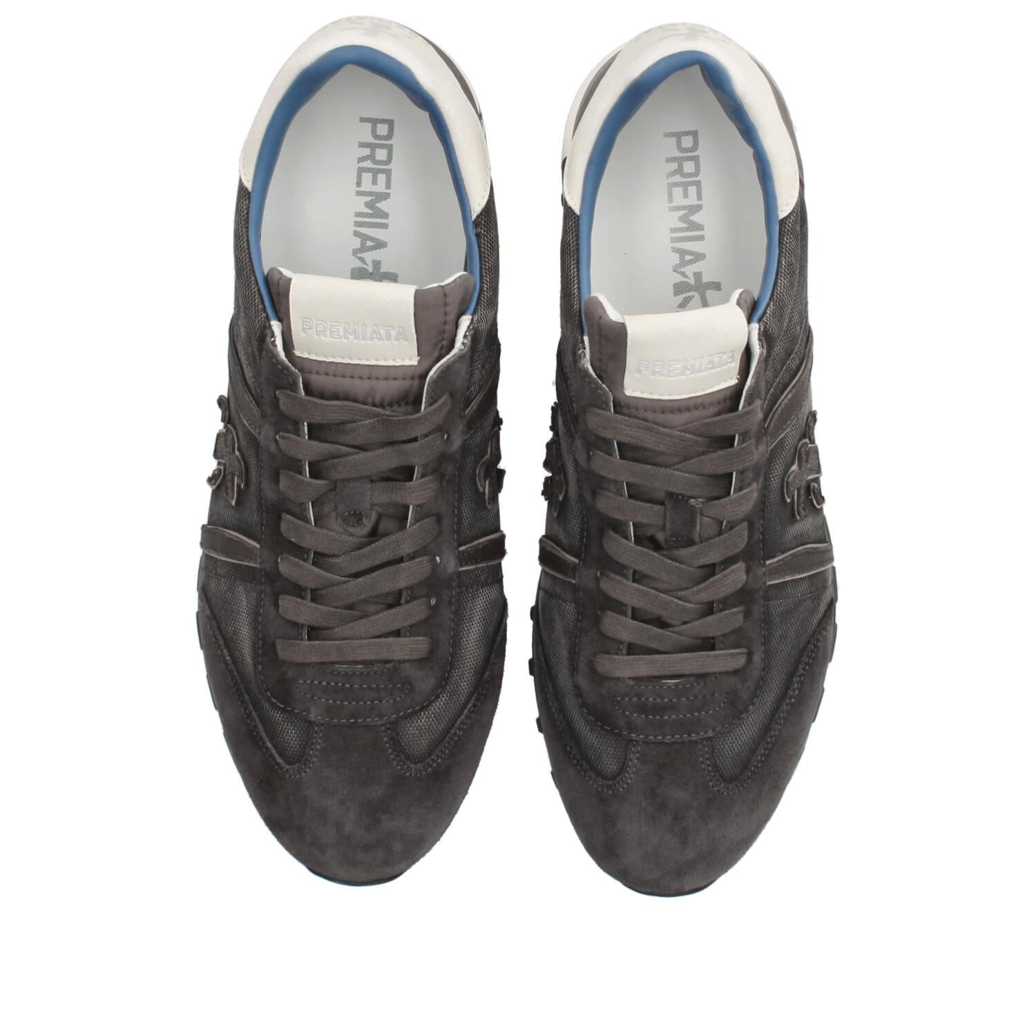 Sneakers in camoscio tessuto ed ecopelle 