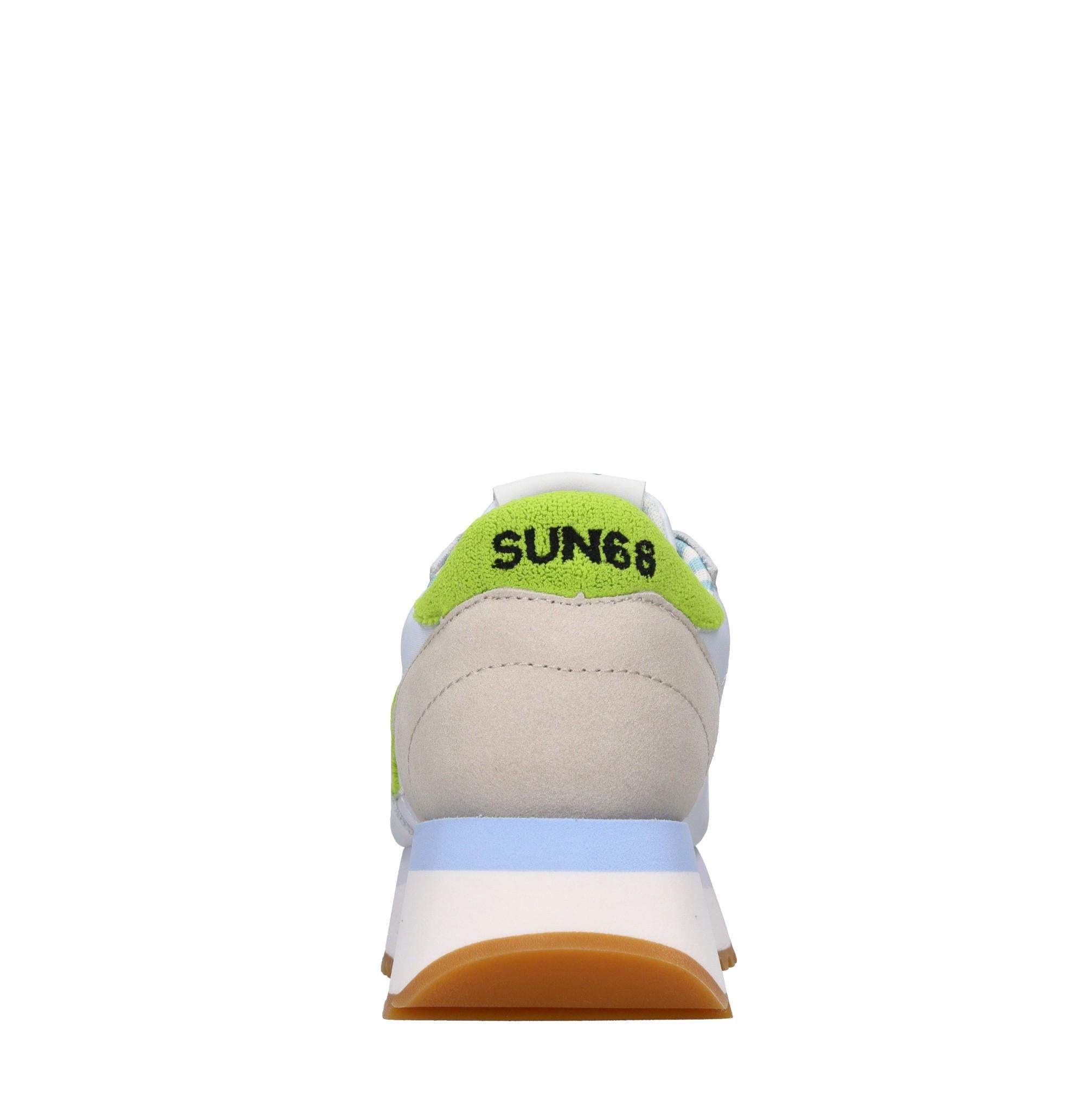 Sneakers in pelle e tessuto 