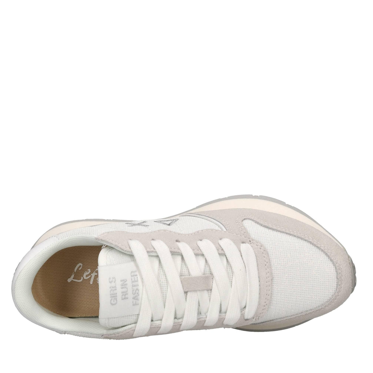 Sneakers modello Z35203 SUN68 in pelle scamosciata e tessuto traspirante glitterato 