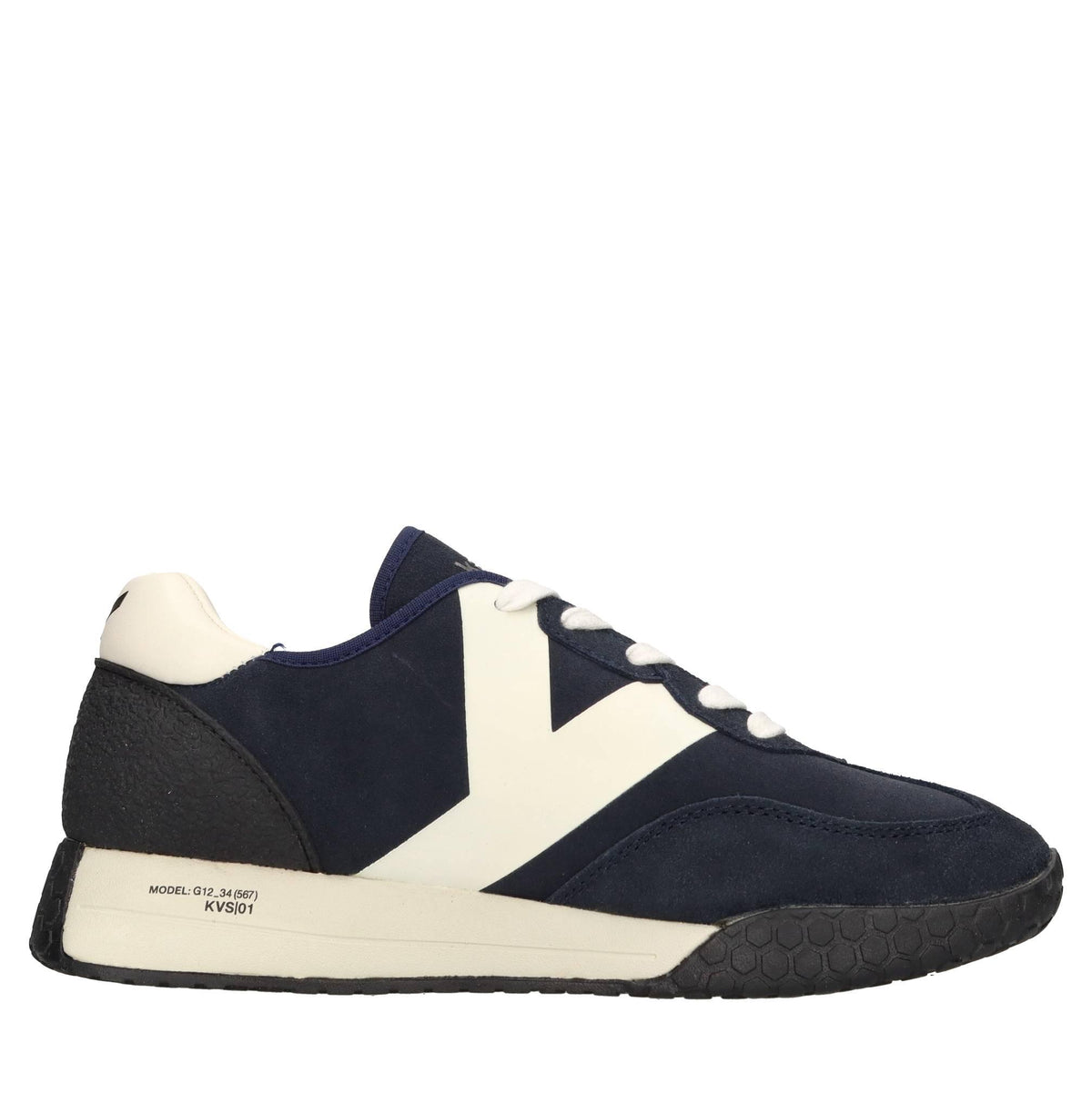 Sneakers in camoscio, tessuto e gomma 