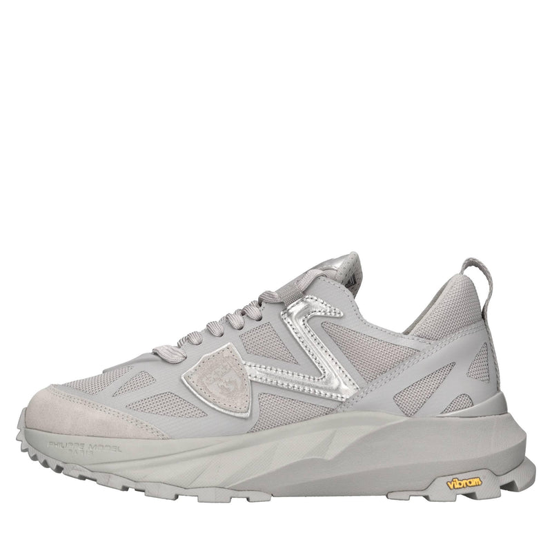 Sneakers in ecopelle e tessuto 