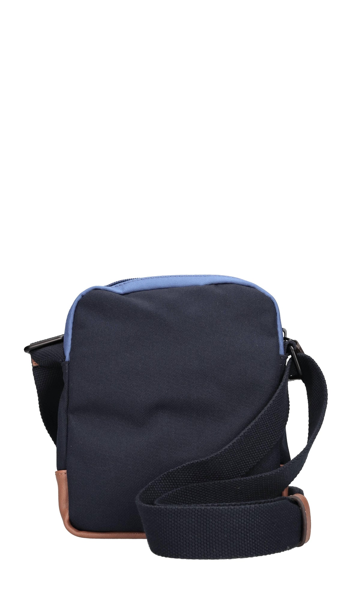 Borsa in pelle e tessuto 
