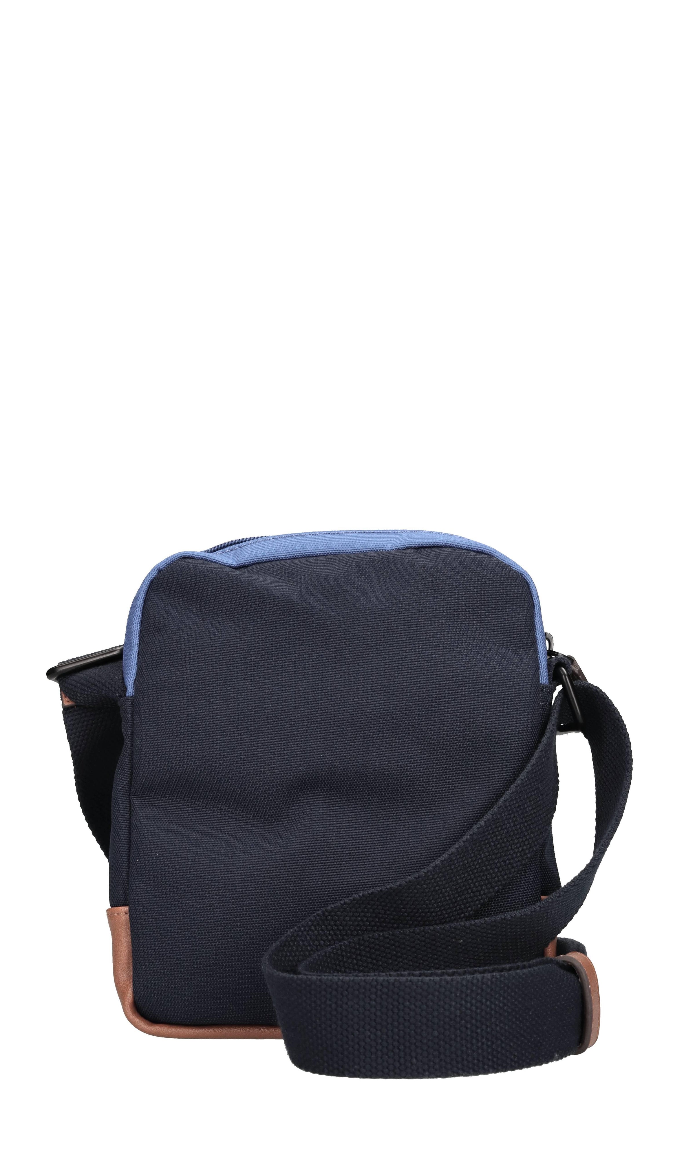 Borsa in pelle e tessuto 