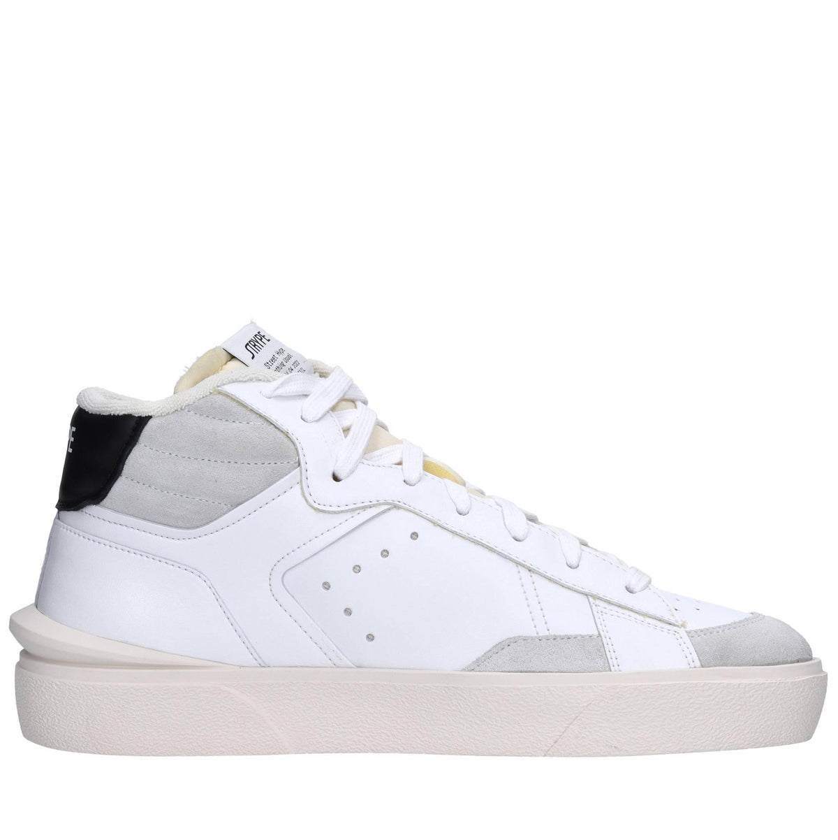 Sneakers in pelle e tessuto 