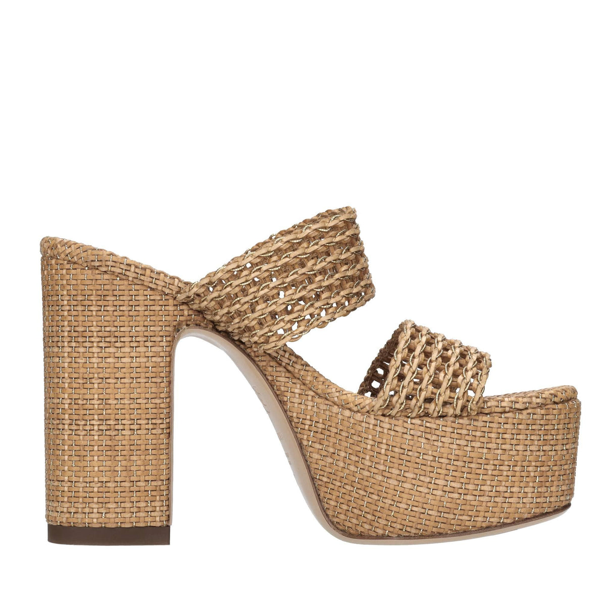 Mules Goldeneye in pelle 