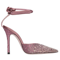 Décolleté slingback Julia in raso e strass 