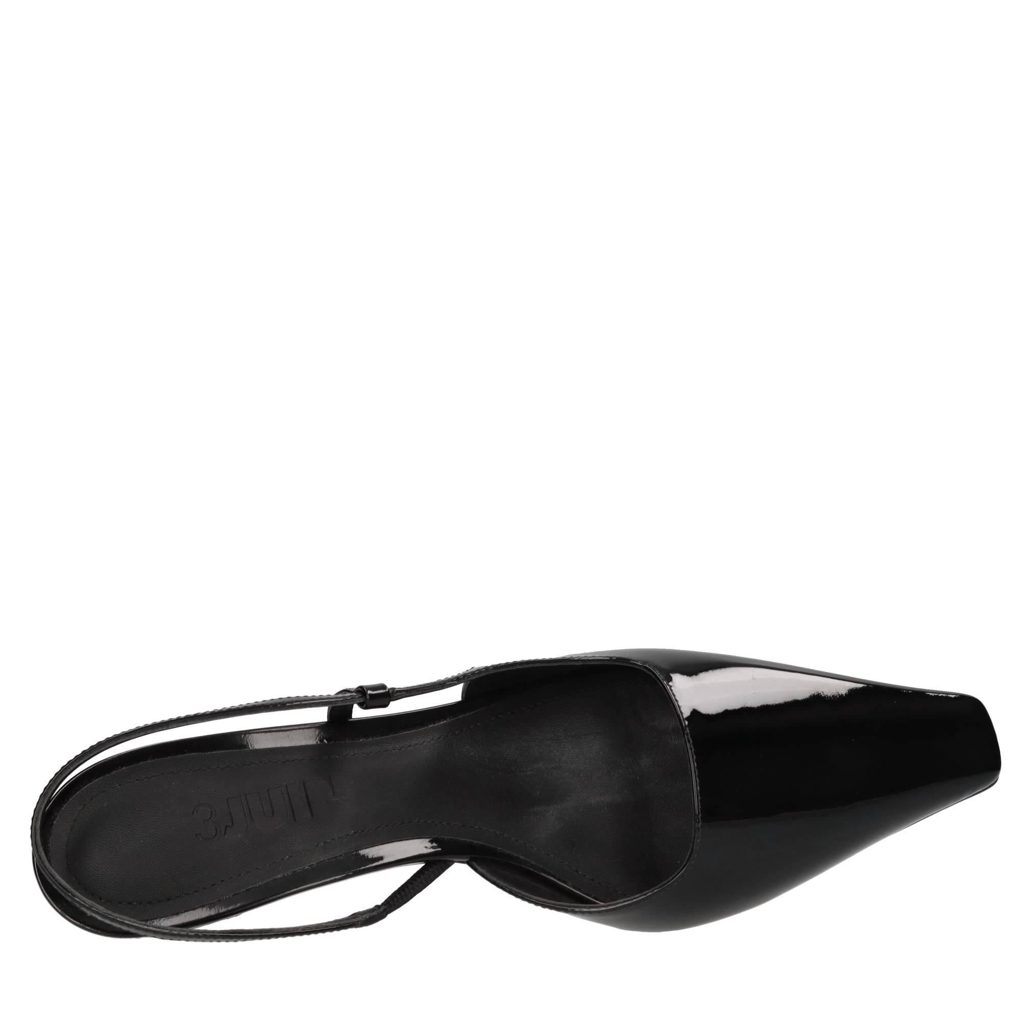 Décolleté slingback in vernice 