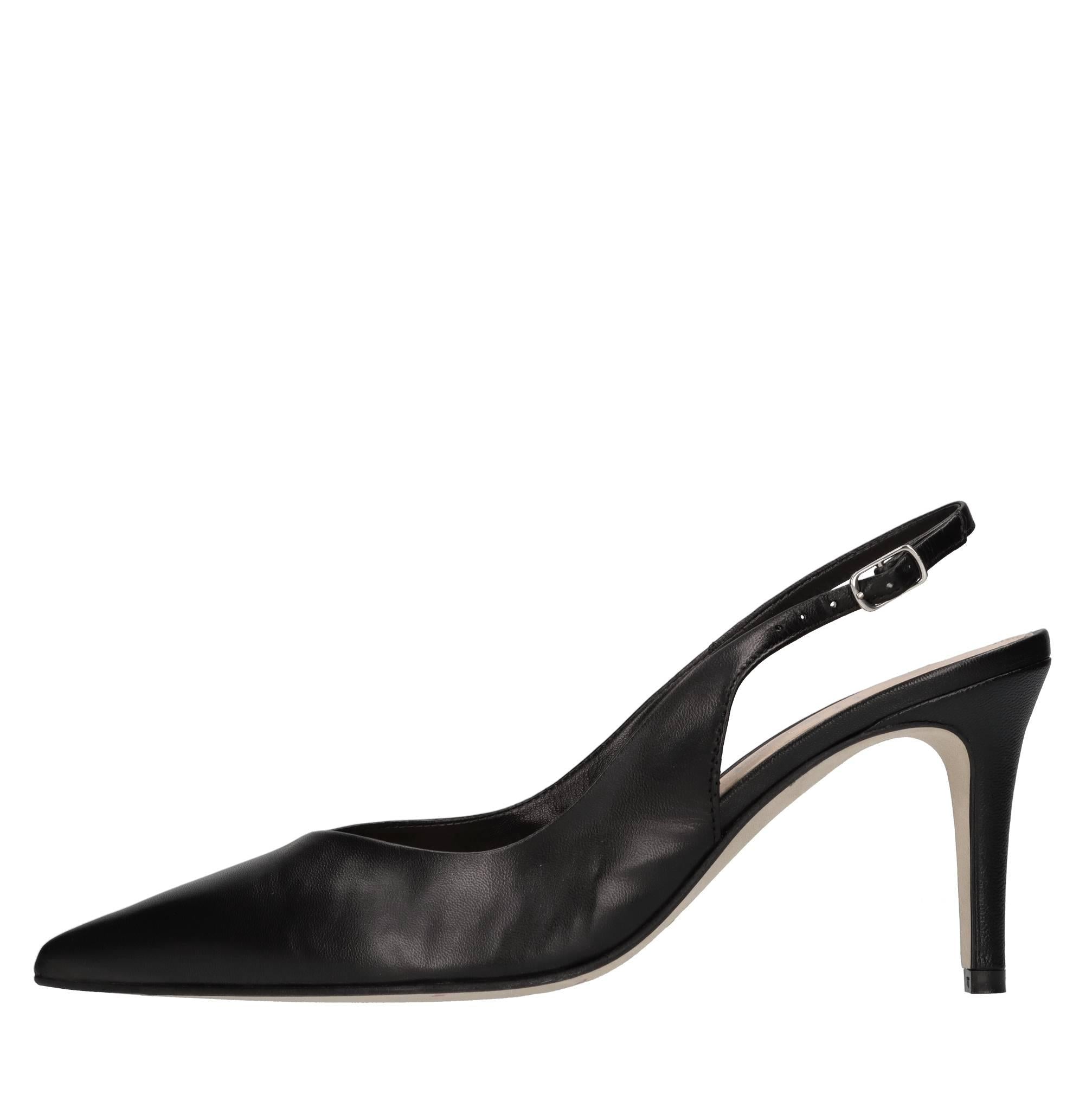 Décolleté slingback in pelle 