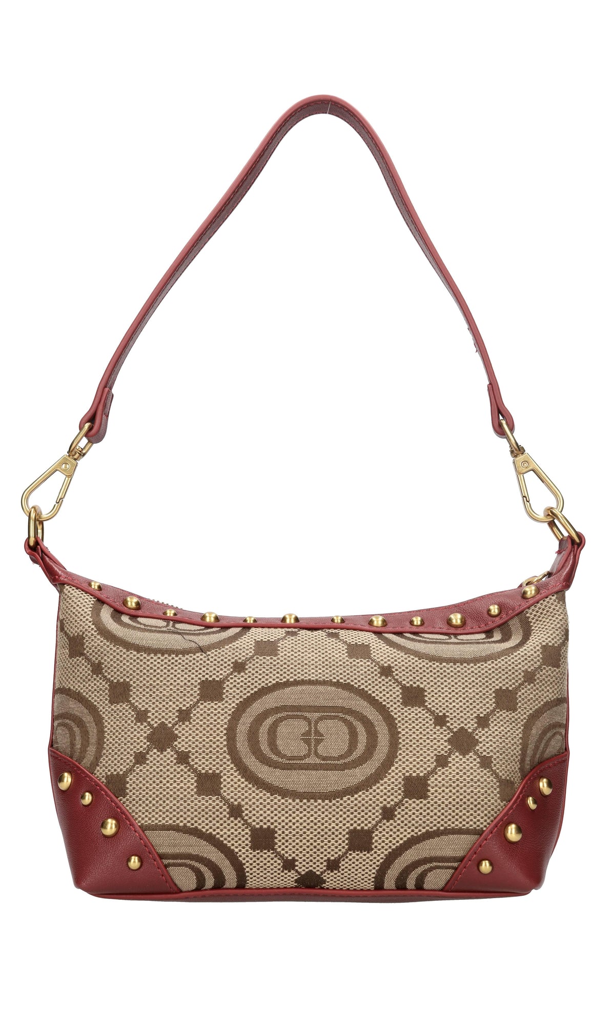 Borsa in pelle e tessuto 