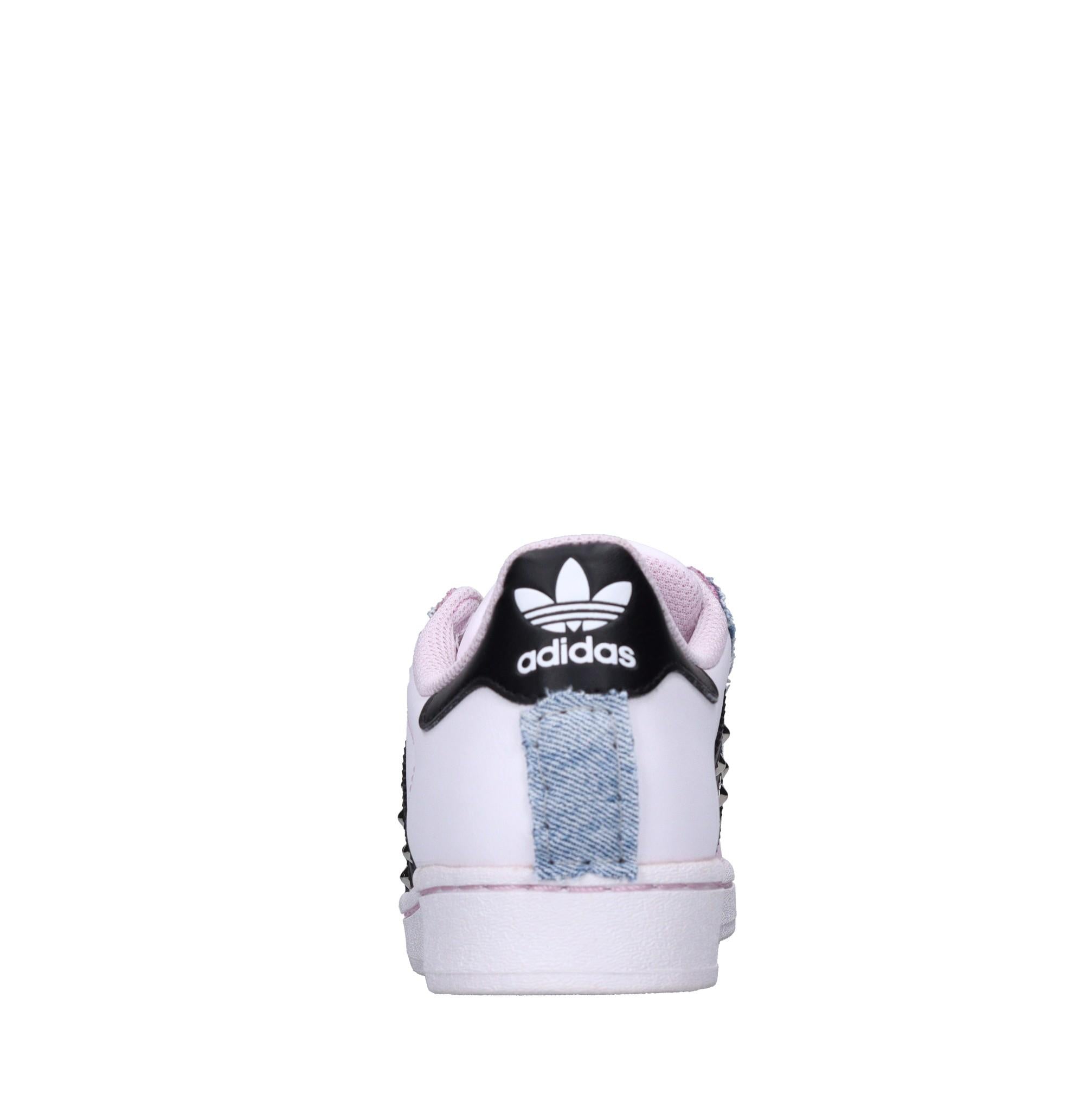 Sneakers in pelle e tessuto 