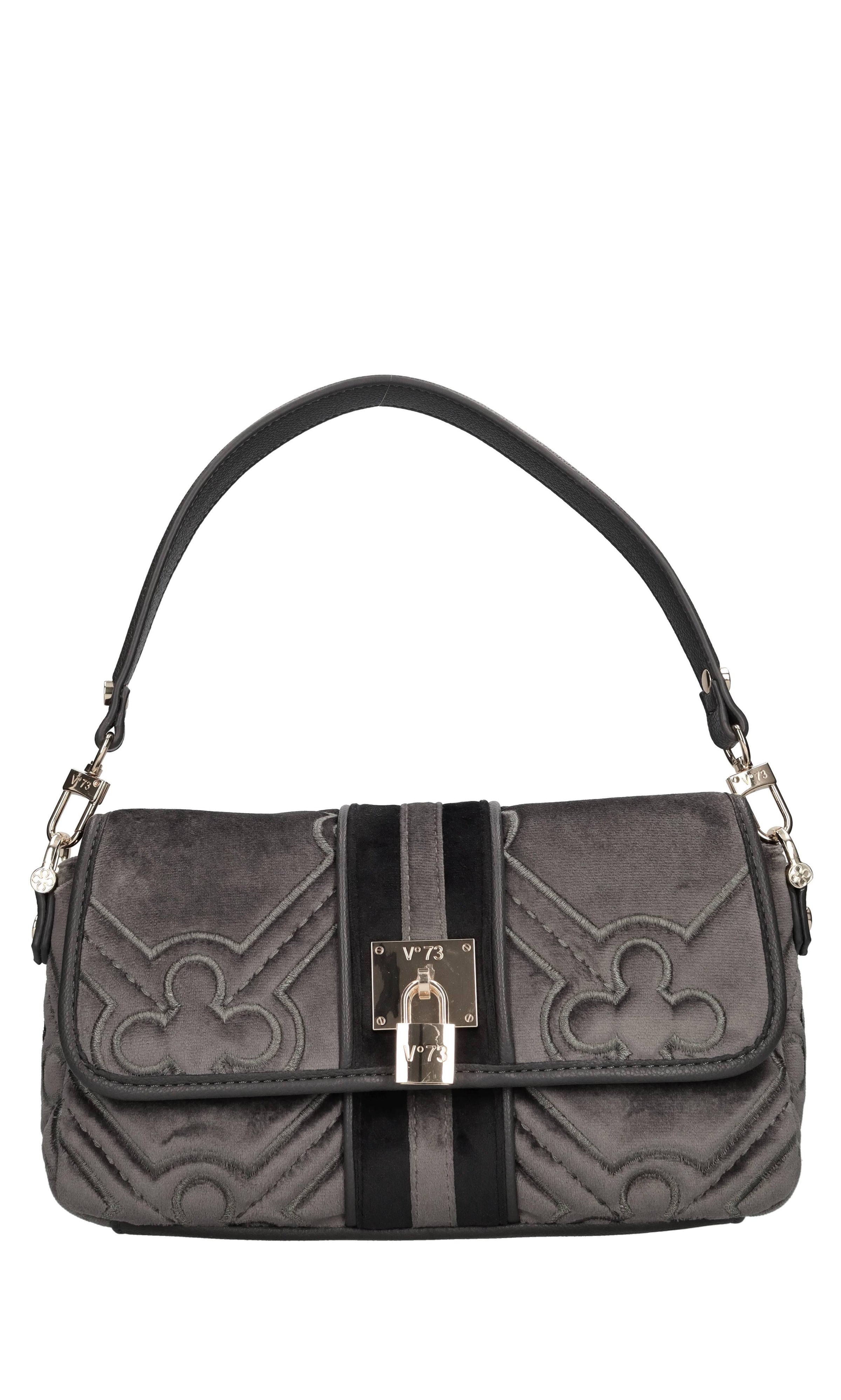 Borsa in velluto ed ecopelle 