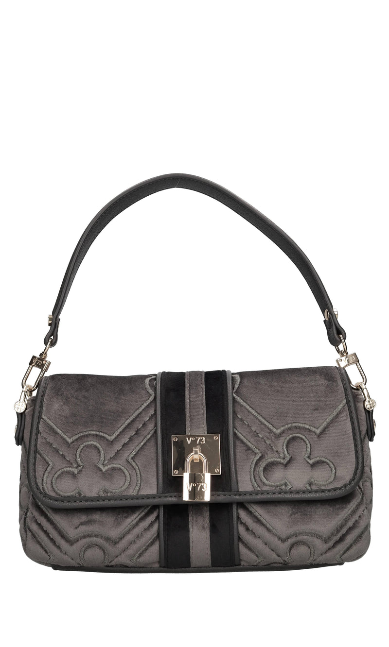 Borsa in velluto ed ecopelle 