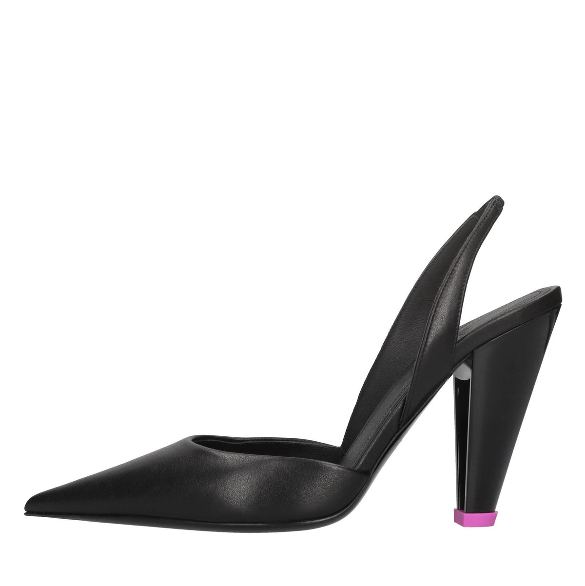 Décolléte slingback in pelle 