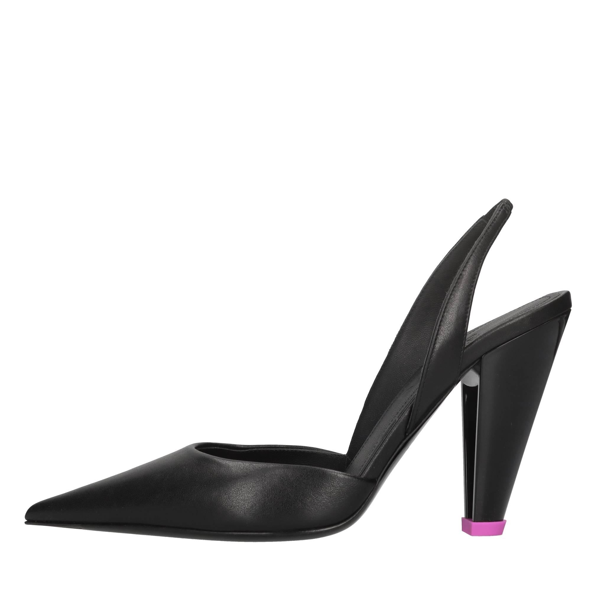 Décolléte slingback in pelle 