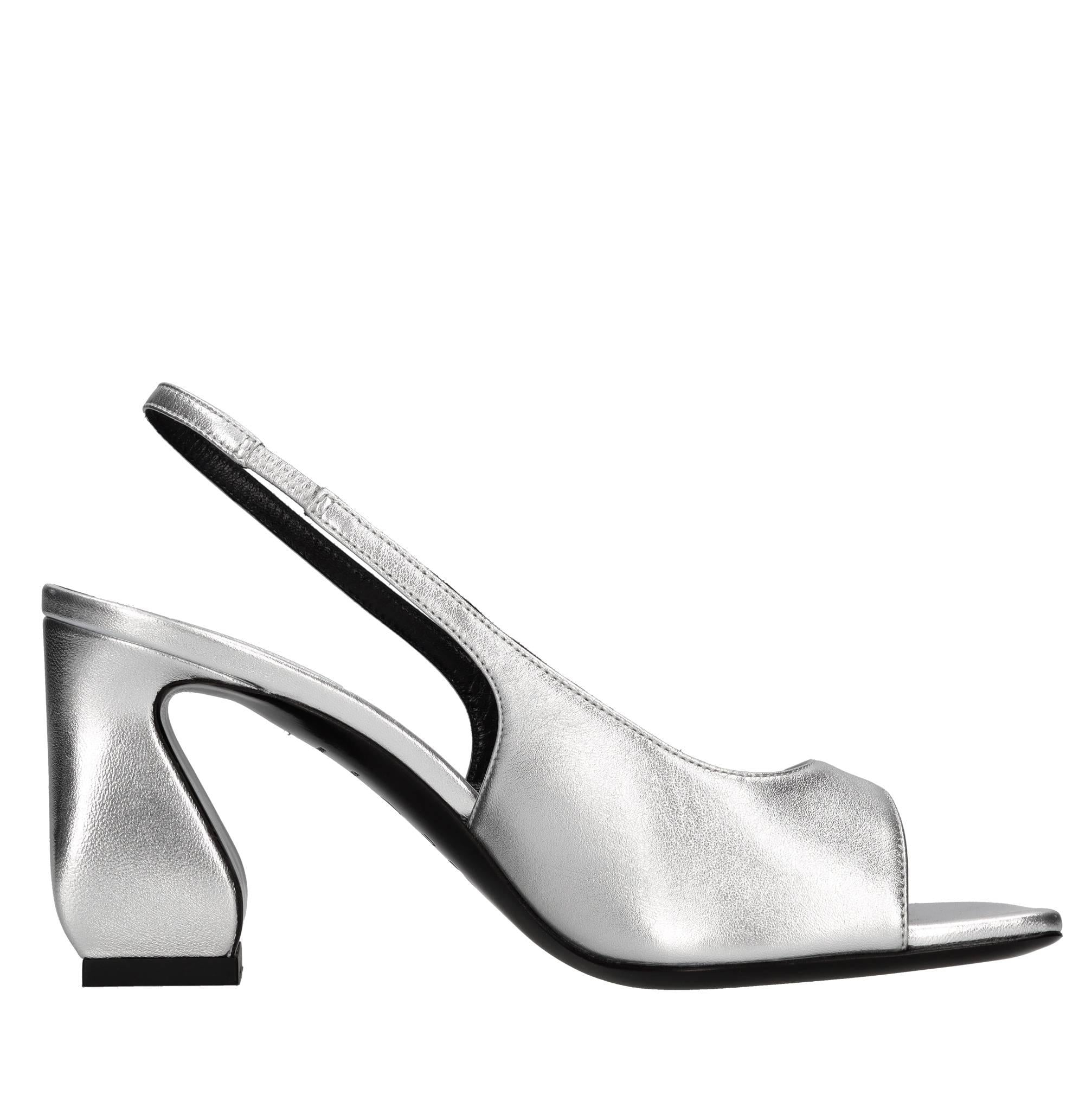 Sandali slingback in pelle 
