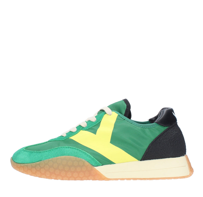 Sneakers in camoscio tessuto e gomma 