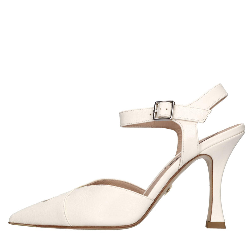 Décolleté slingback in pelle 