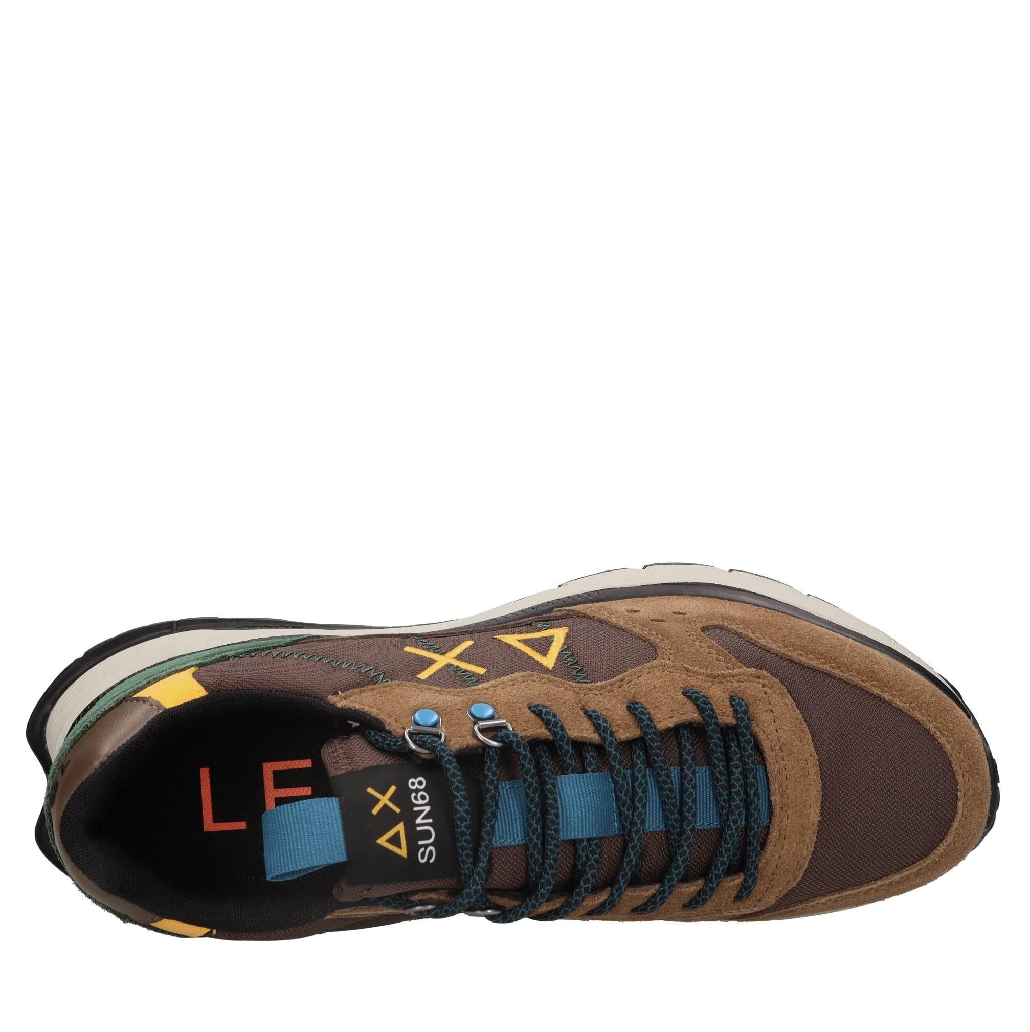 Sneakers modello Z44128 SUN68 in pelle scamosciata e tessuto traspirante 