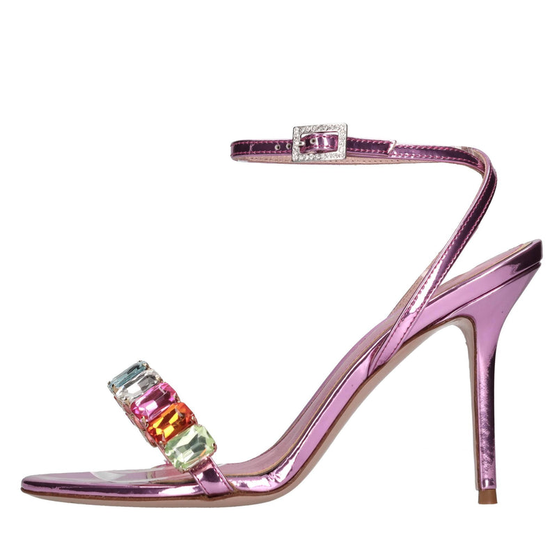 Sandali Poppy Mirror in pelle 