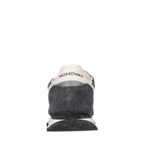 Sneakers in pelle e tessuto 