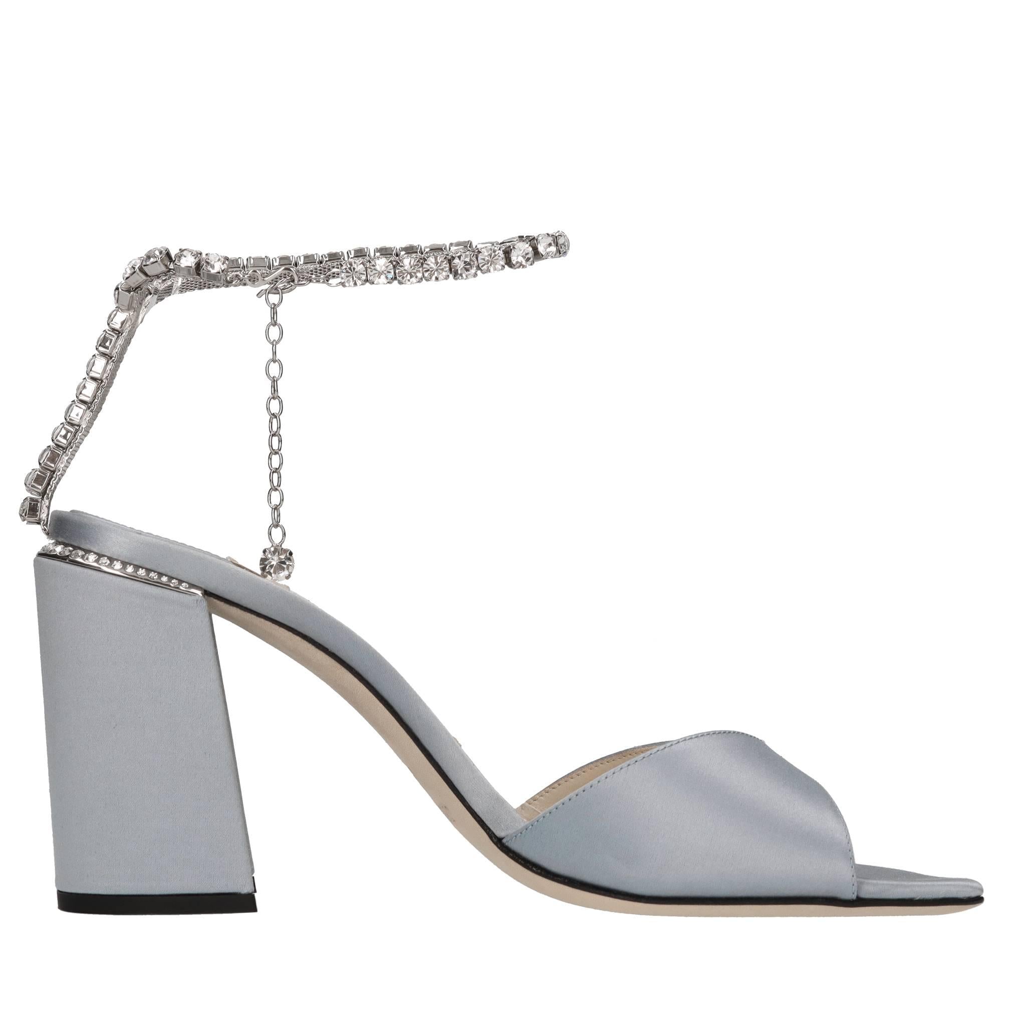Sandali in raso e strass 